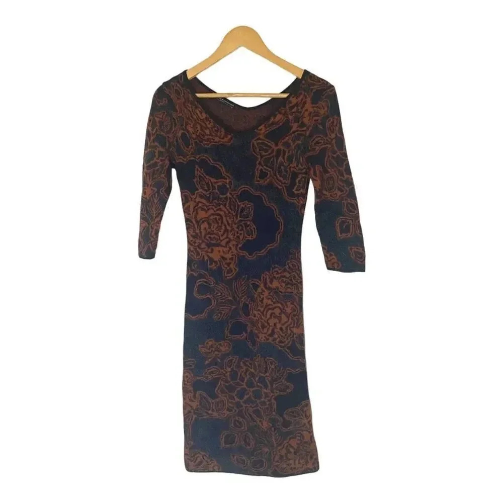 Peruvian Connection Pima Cotton Patterned Dress Size XS
